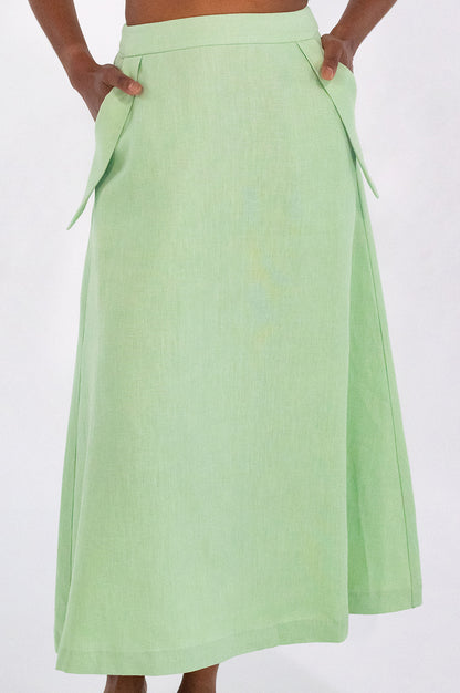 MIDI SKIRT LINEN
