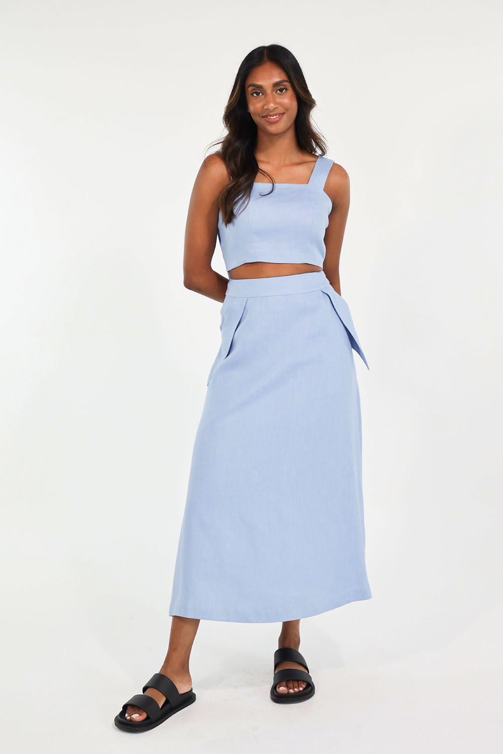 MIDI SKIRT LINEN