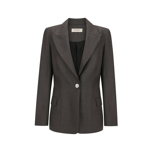 GLORIA BLAZER (CHARCOAL BROWN)