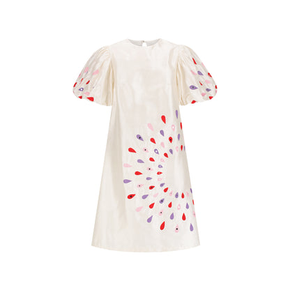 AUDREY A-LINE DRESS (CREAM)
