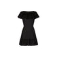 CAMELIA RUFFLE DRESS LINEN (BLACK)