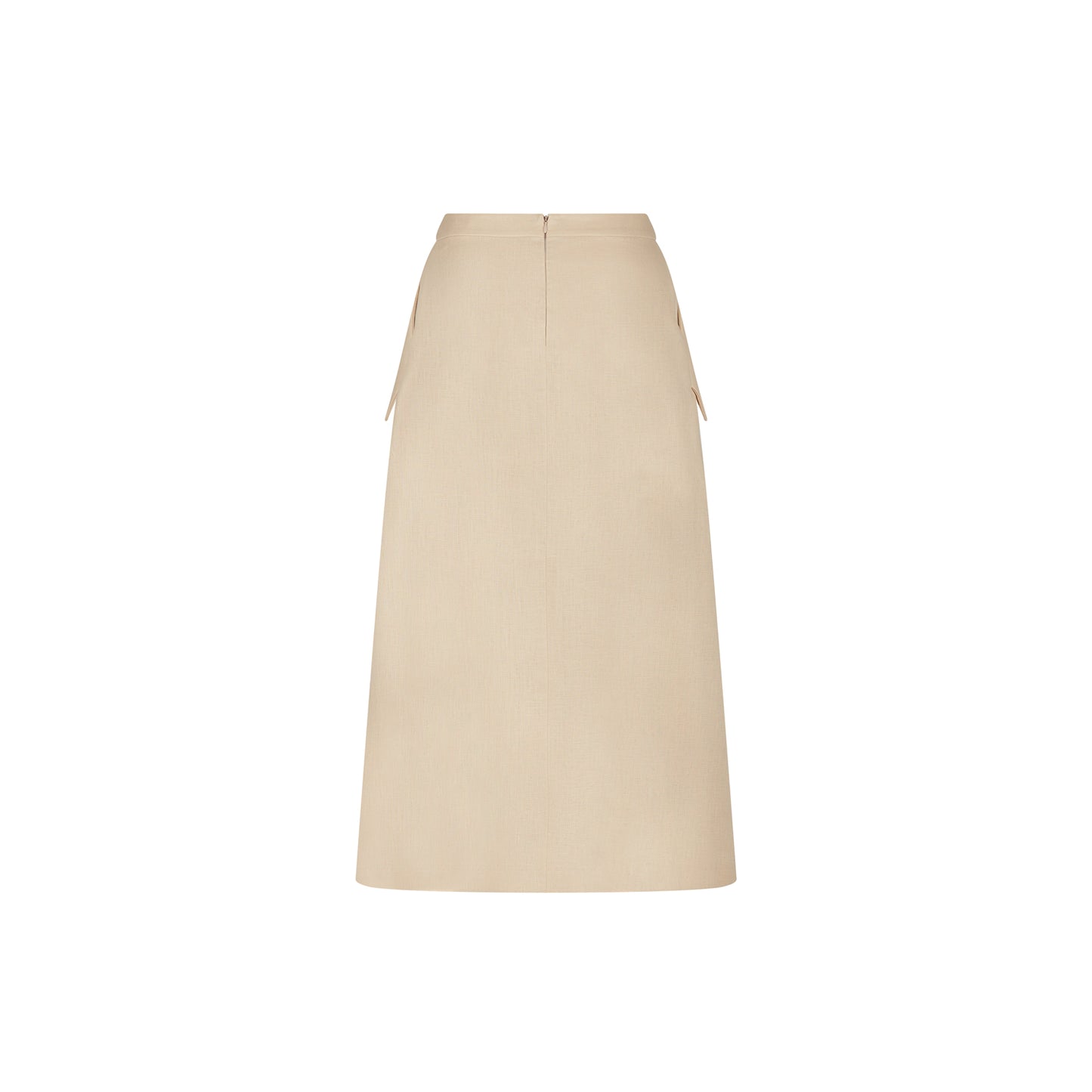 AVA MIDI SKIRT LINEN (BEIGE)