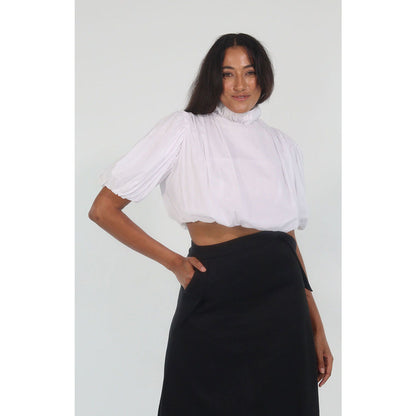 HOLLY BALLOON TOP (WHITE)