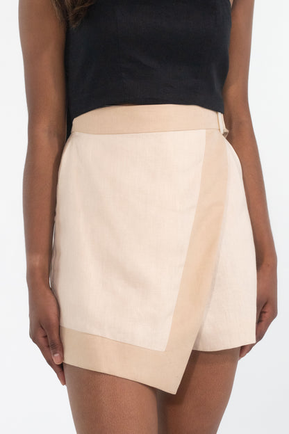 LIZZY SKORT LINEN (BEIGE)