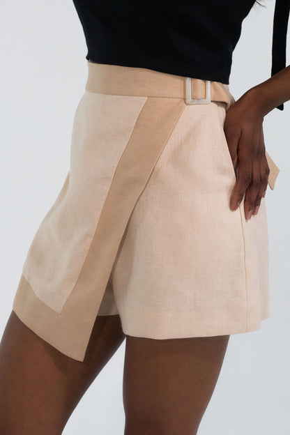 LIZZY SKORT LINEN (BEIGE)