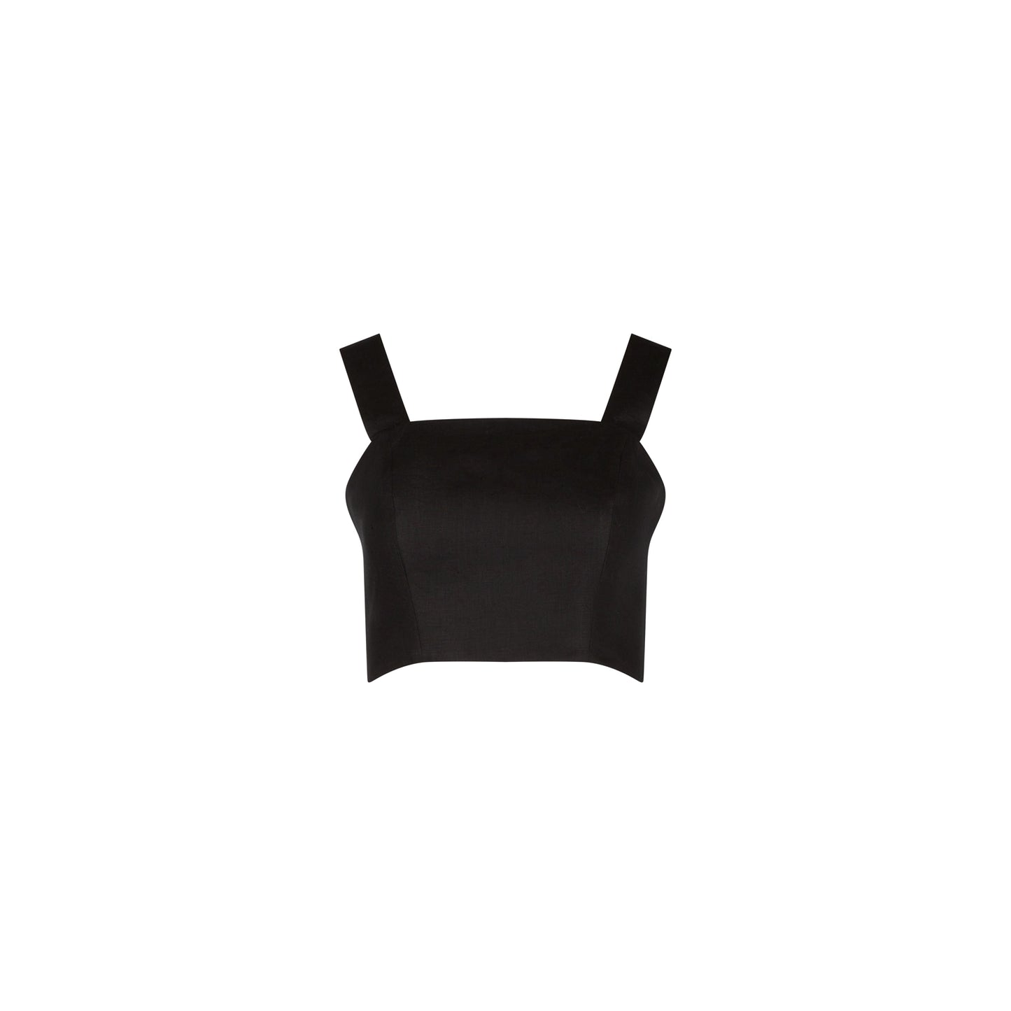 LILY BUSTIER LINEN (BLACK)