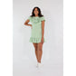 CAMELIA RUFFLE DRESS LINEN (MINT)
