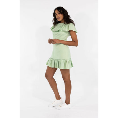 CAMELIA RUFFLE DRESS LINEN (MINT)
