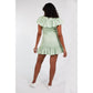 CAMELIA RUFFLE DRESS LINEN (MINT)