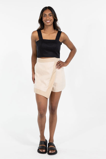 LIZZY SKORT LINEN (BEIGE)