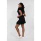CAMELIA RUFFLE DRESS LINEN (BLACK)