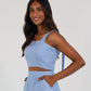 BUSTIER LIN LILLY (BLEU)