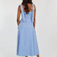 AVA MIDI SKIRT LINEN (BLUE)