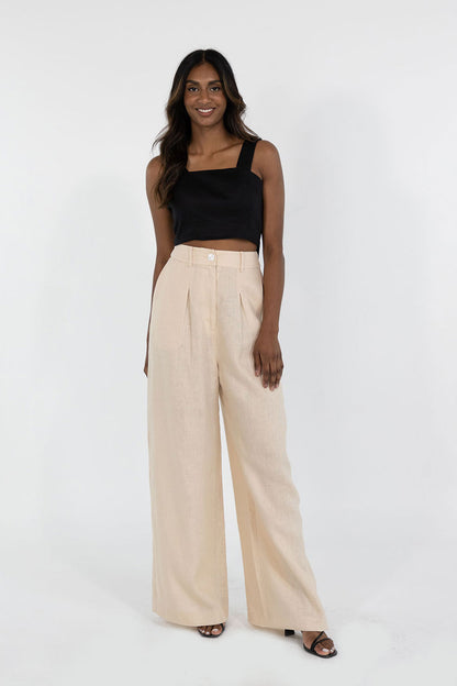 KAMLA PANTS LINEN (BEIGE)