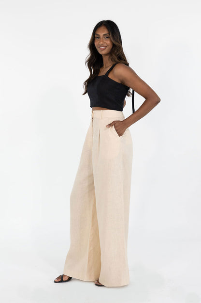KAMLA PANTS LINEN (BEIGE)