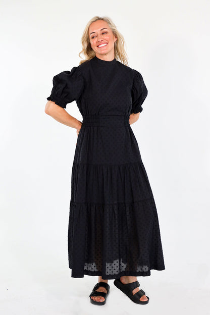 LOLA MAXI DRESS COTTON (BLACK)