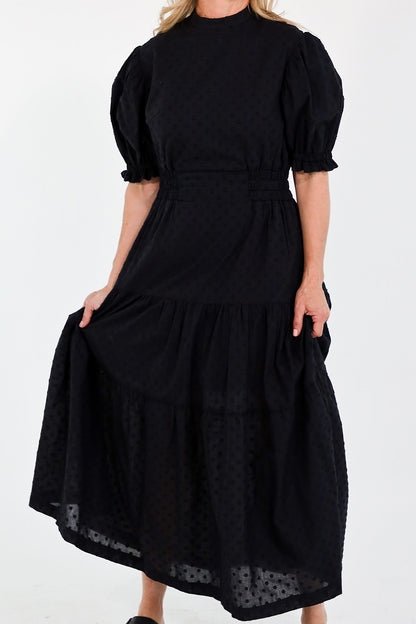LOLA MAXI DRESS COTTON (BLACK)