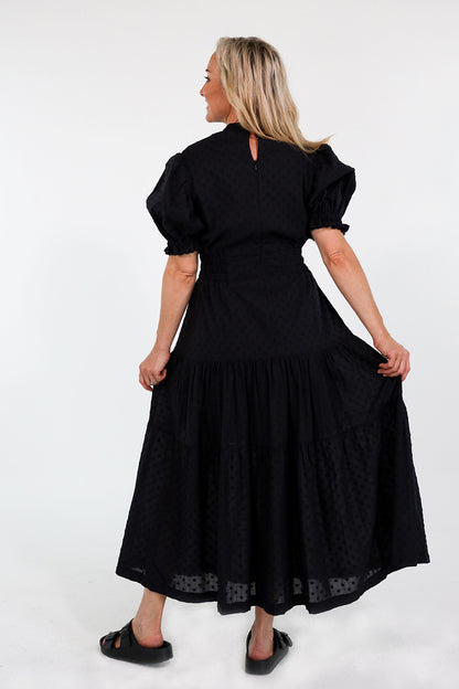 LOLA MAXI DRESS COTTON (BLACK)